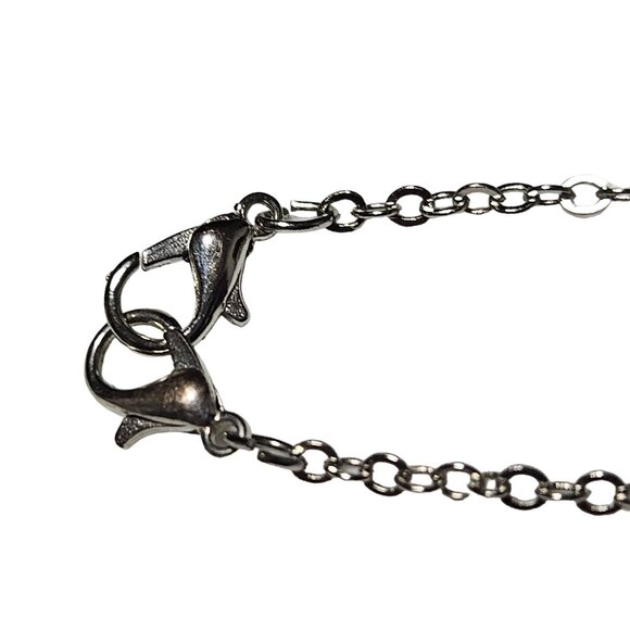 Retro Chunky Blue Beads Silver Tone Chain Statement Necklace Fashion Jewelry - Picture 4 of 6